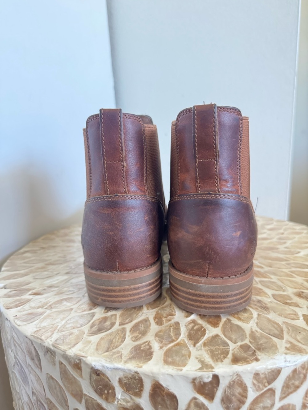 Timberland Magby Chelsea Ankle Leather Boots in Cognac Brown size 8 - Picture 6 of 11